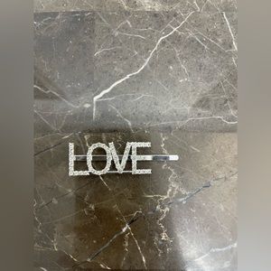 New! Rhinestone Love Hair Pin